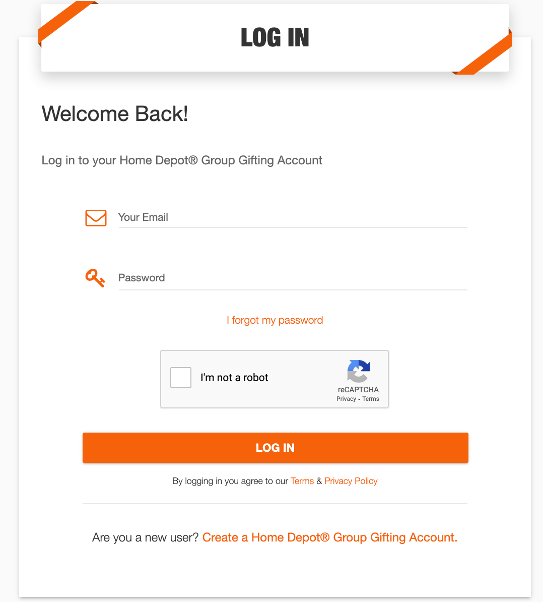 Login And Password Reset The Home Depot